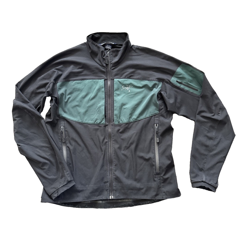 Arc'teryx Gamma MX Jacket Men XL Polartec Softshell Black Green Vintage Arcteryx